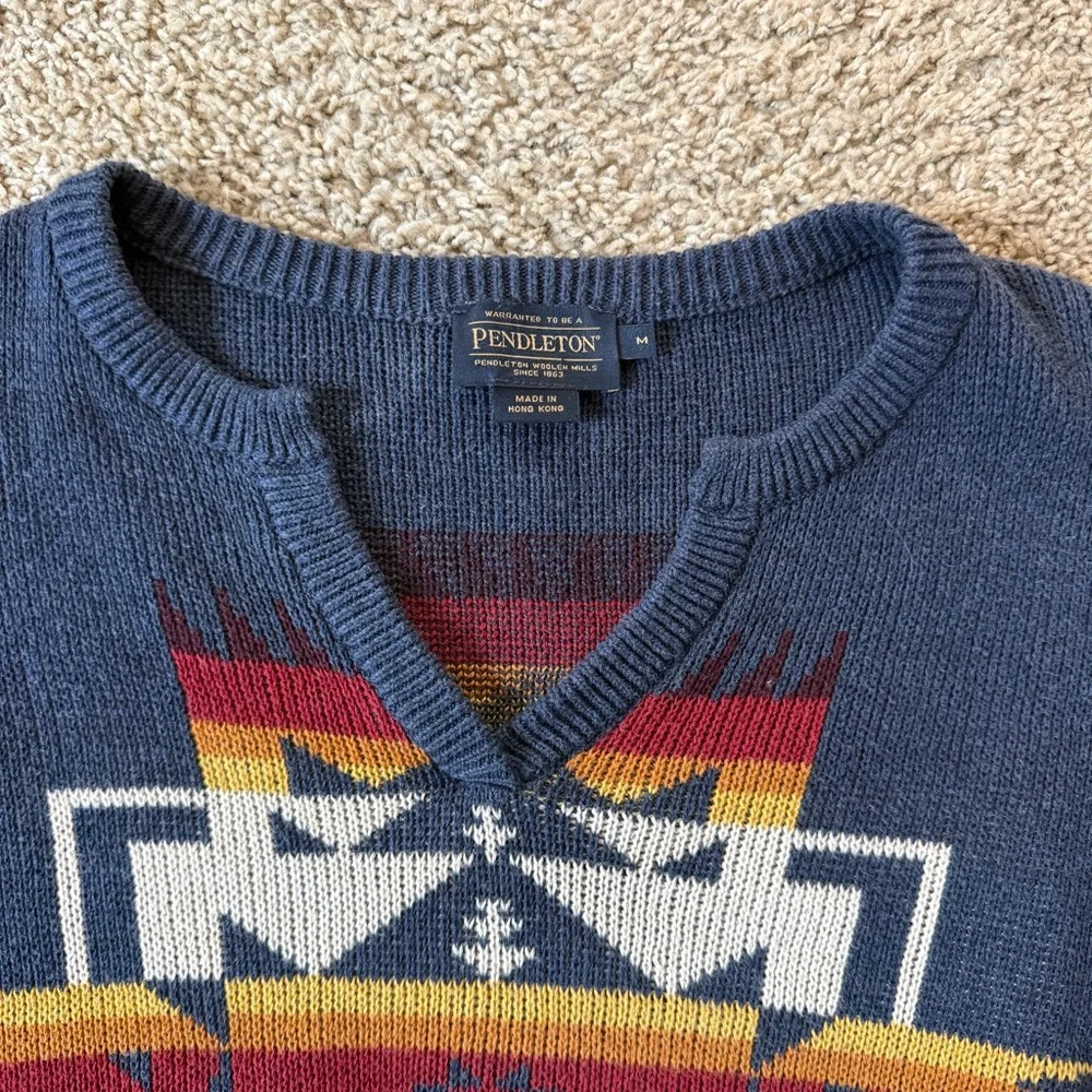 Navy Pendleton Sweater - Picture 2 of 3